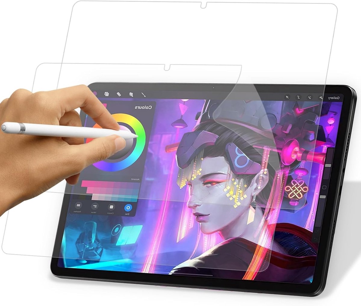 Pack van 2 Matte Papieren Beschermfolie voor 12.1 Inch Tablets, Screen Protector voor Tekenen, Schrijven en Notities maken