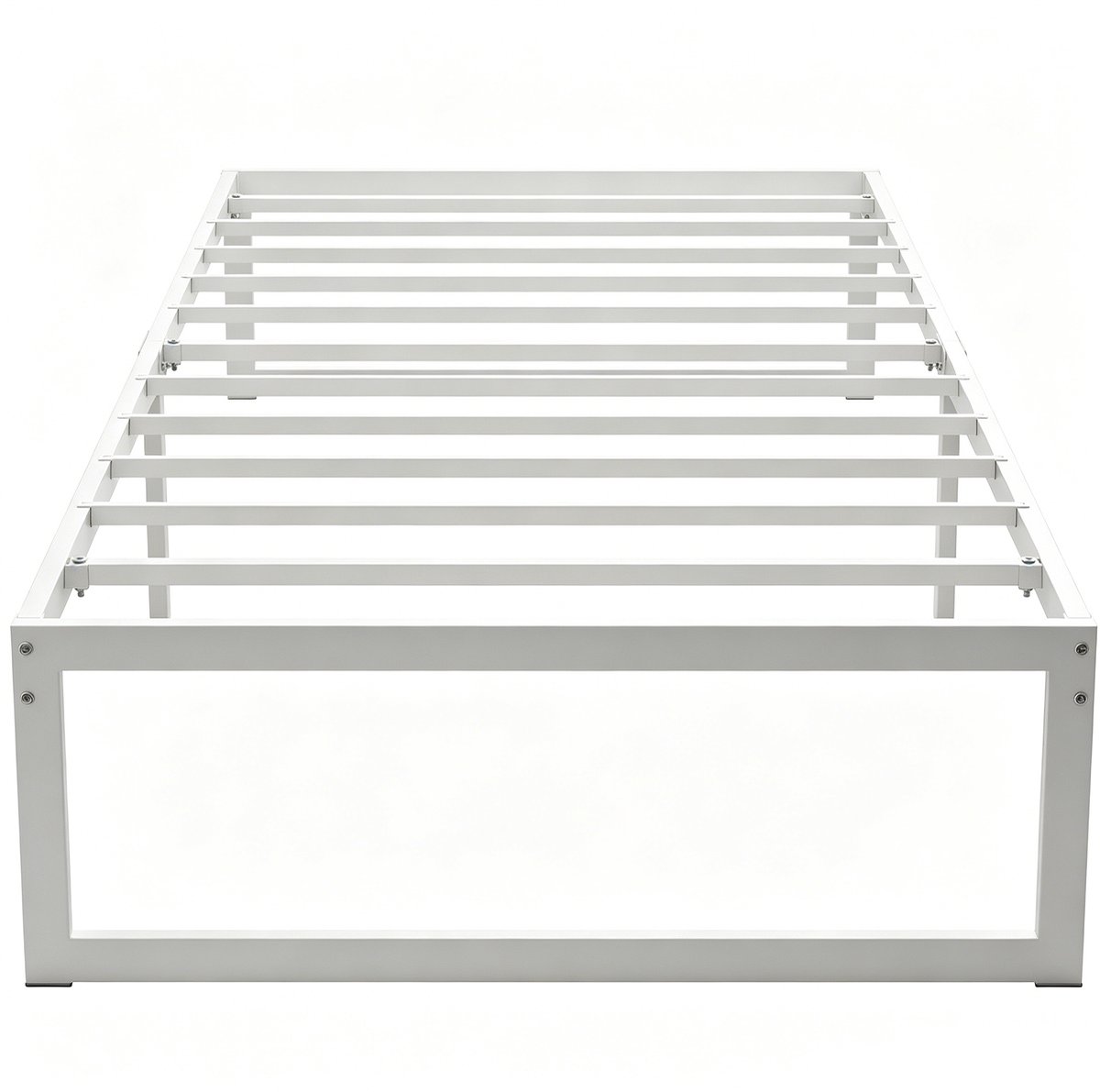 HOMCOM Bed Frame-Metall-Weiß