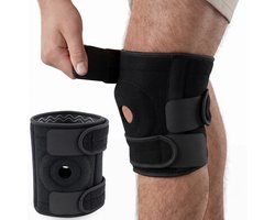 Nuvance Kniebrace - Heren & Dames Knieband - Patellabrace - Kniebandage - Verstelbare Pasvorm - Licht & Soepel - Brace - Zwart