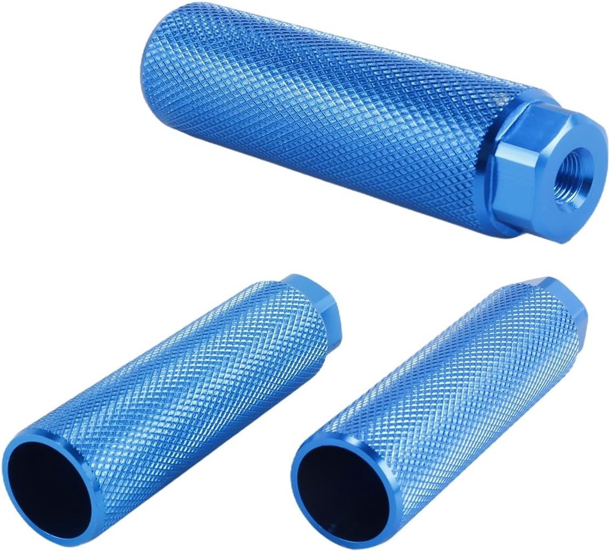 Set van 2 Blauwe Fiets Steunen van Aluminium Legering voor Mountainbike Stunts en Accessoires, Geschikt voor Achteras