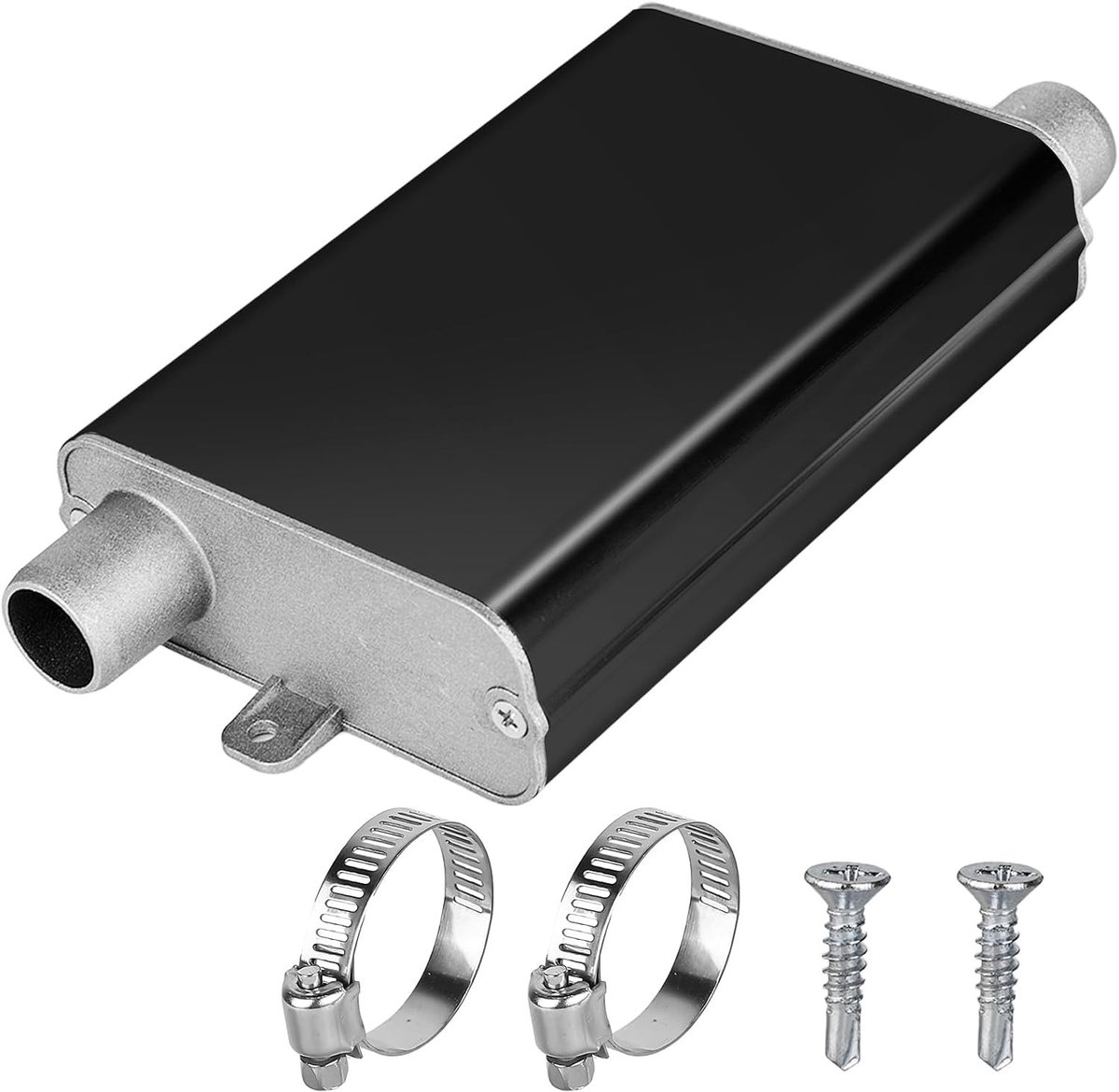 Exhaust Silencer Set voor Auto's, 24 mm Uitlaatslang en Geluidsdemper met Dikke Klemmen en Schroeven voor Vloerverwarming en Parkeerverwarming