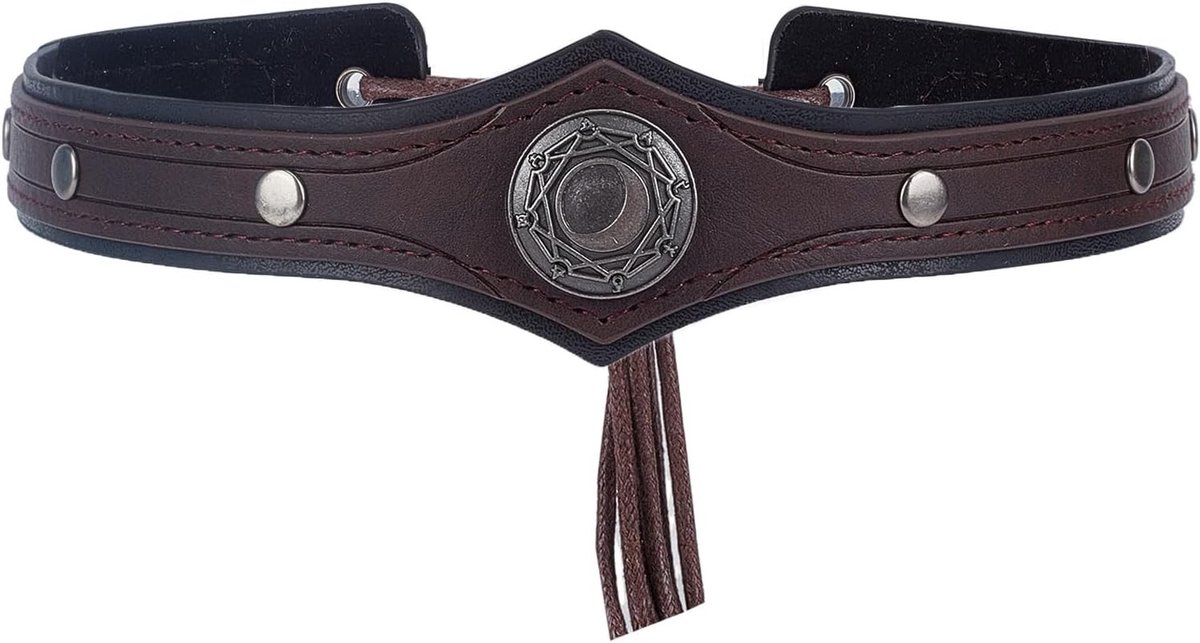 Viking leren hoofdbanden, gegraveerd middeleeuws hoofddeksel, verstelbare renaissance haarband voor cosplay en festivals