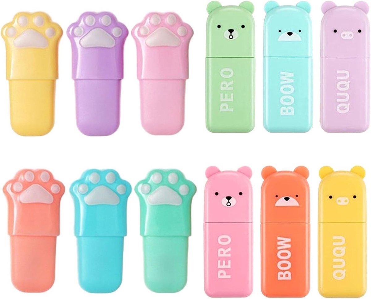 Leuke Markeerstiften Set van 12, Multi-Color Watergedragen Sneldrogende Pen voor Notities en Creatief Gebruik