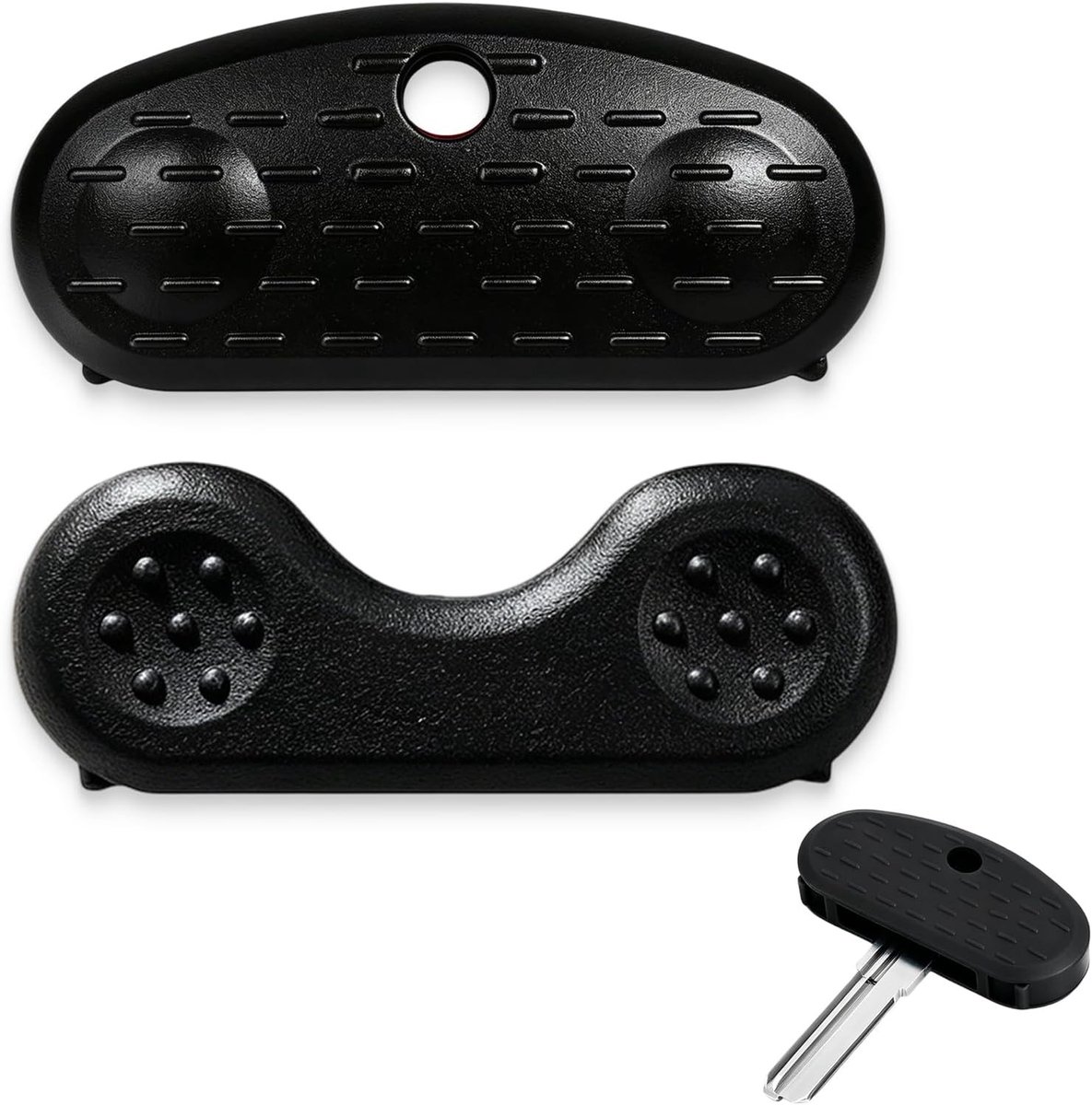 Ergonomische sleuteldoppen set van 2 met antislip oppervlak voor senioren en mensen met beperkte handkracht, ideaal voor eenvoudig openen van deuren thuis, zwart