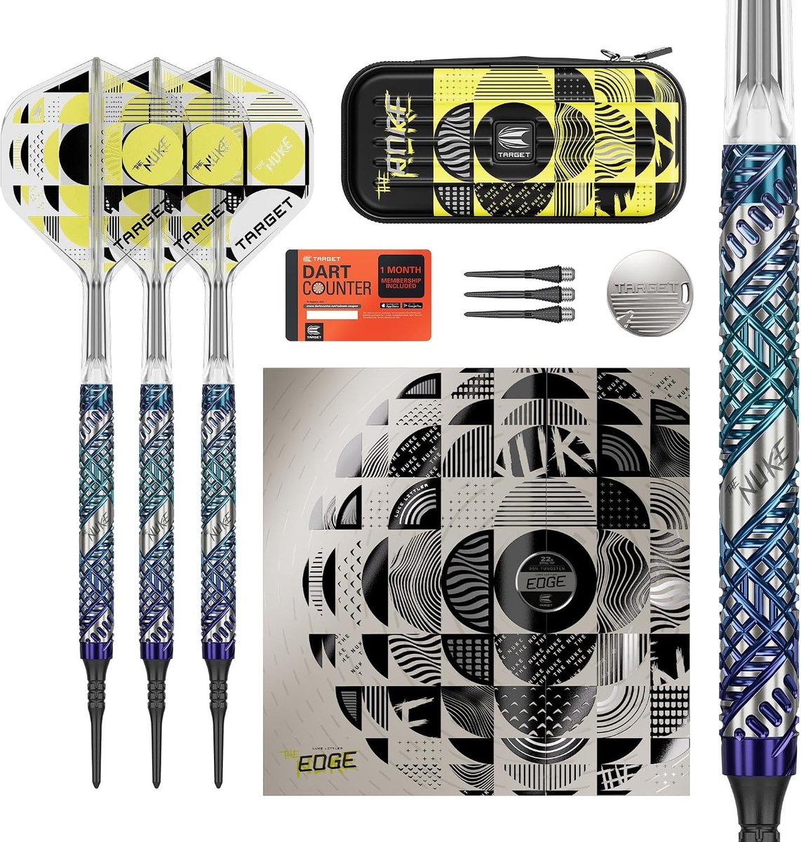 Soft tip darts - Blauw - 19G - 95% Wolfraam Met Pixel Tip Systeem - Voor Precisiestoters