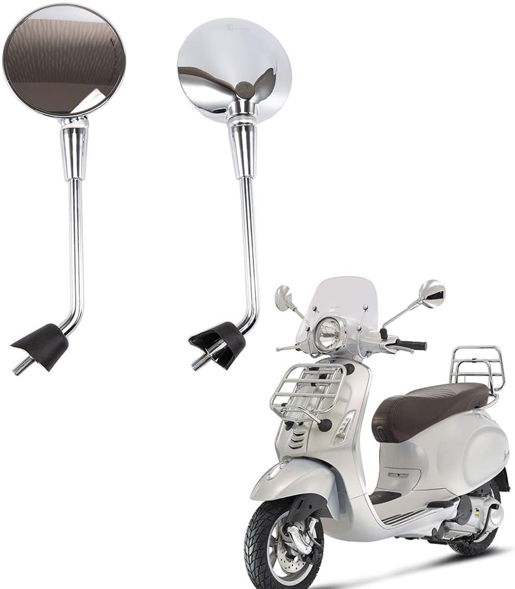 Ronde achteruitkijkspiegel van aluminium voor motoren, scooters en ATV's met 8mm schroefdraad, ideaal voor veilig rijden en zichtverbetering