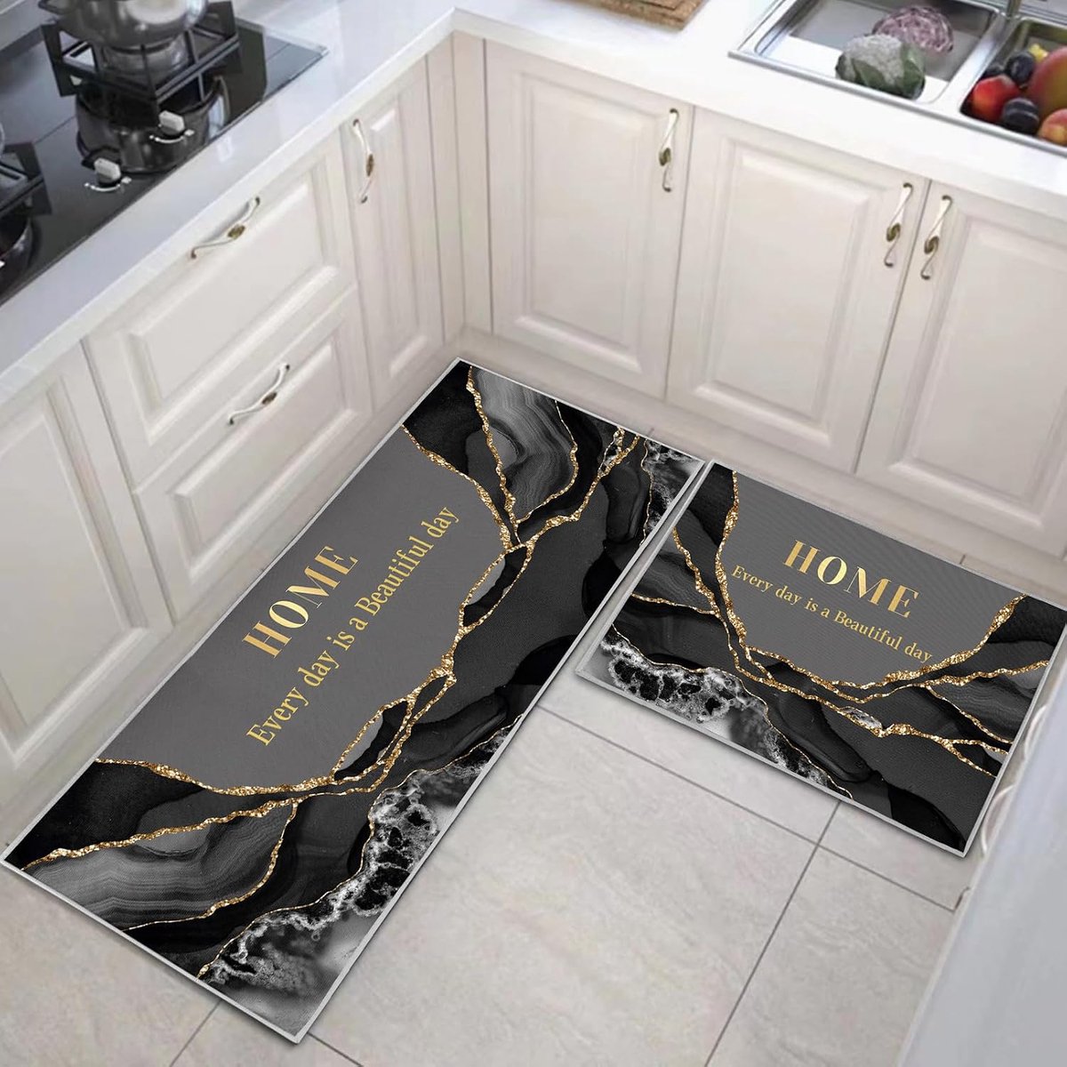 Keukenloper - Set van 2 - 40 x 60 cm - Antislip