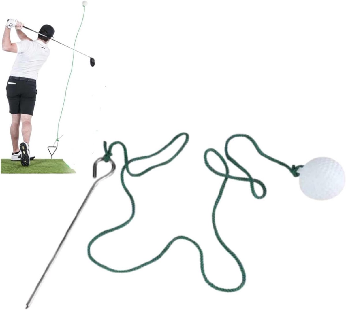 Golf Oefenkoord met Bal - Swing Trainer voor Golf, Outdoor Trainingsaccessoires en Fitness Equipment