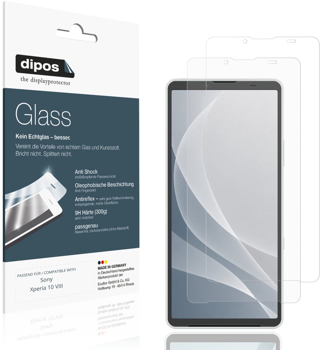 dipos – 2x Matte Pantserfolie geschikt voor Sony Xperia 10 VIII | 9H Screenprotector