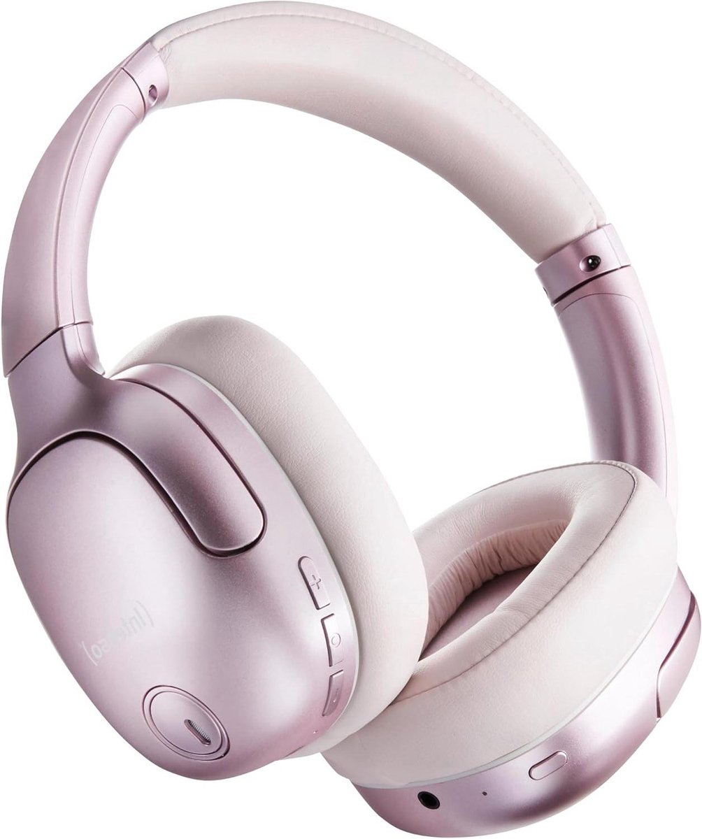 Over-ear koptelefoon - Draadloze hoofdtelefoon - Muziek luisteren - Hybrid Active Noise Cancelling - 75 uur looptijd - Roze