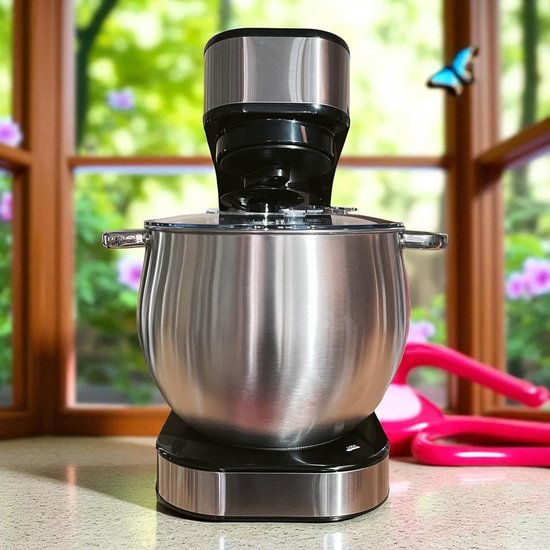 Keukenmachine - Mixer Deegklopper - Allerlei Bereidingen - Krachtige Planetaire Beweging - 12 Liter Kom - Zilver — afbeelding 4