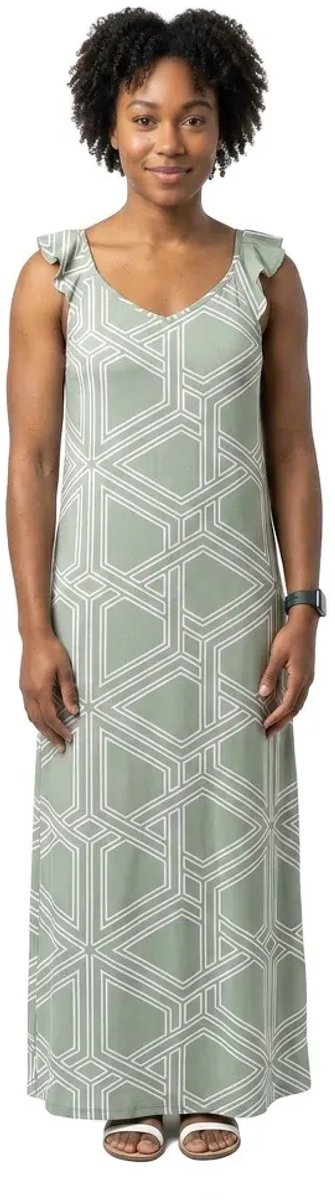 Vero Moda Easy Joy Frill Lange Jurk Zonder Mouwen Groen M Vrouw