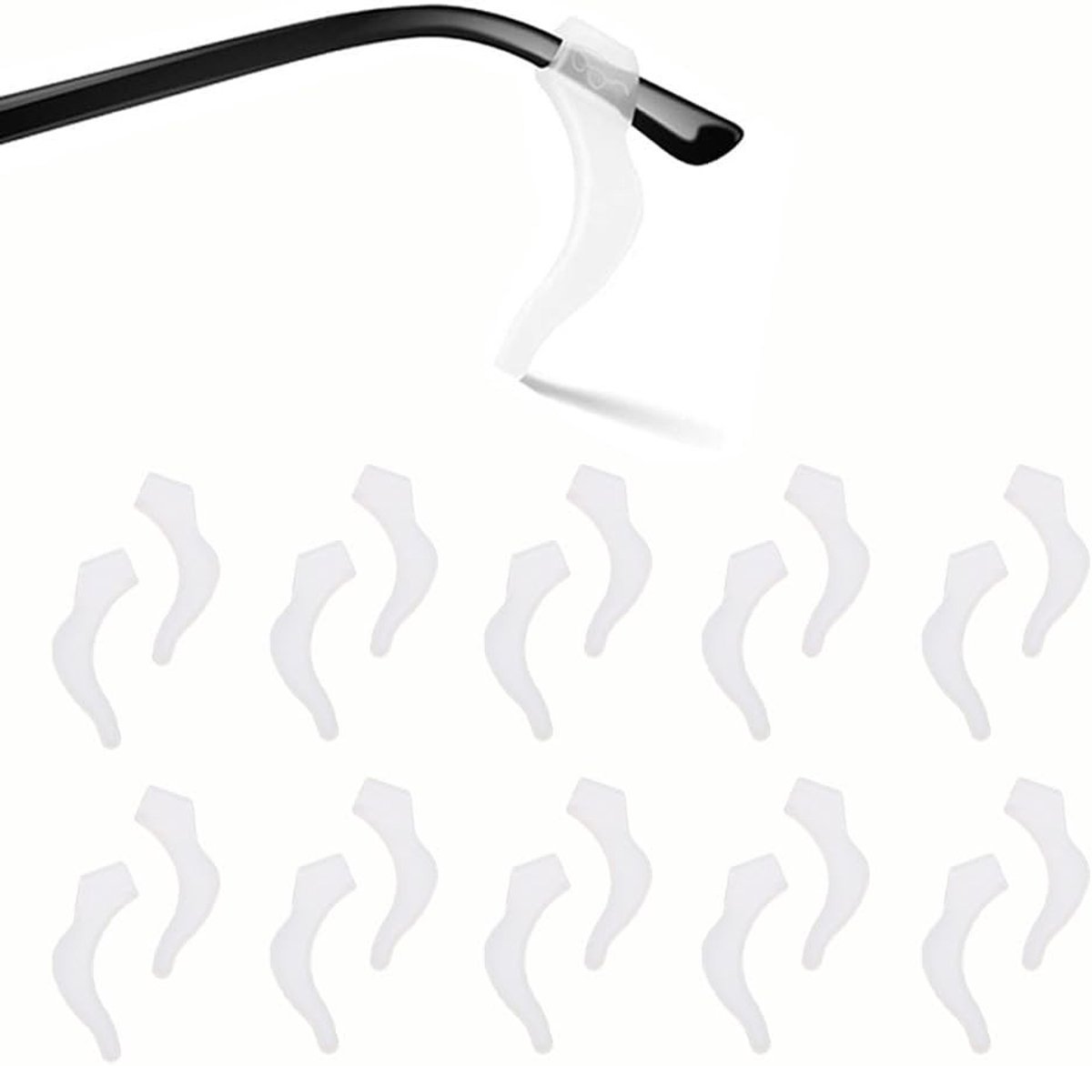 10 paar antislip brillenhouders van siliconen, oorgrepen voor zonnebrillen en brillen, perfect voor sport en dagelijks gebruik