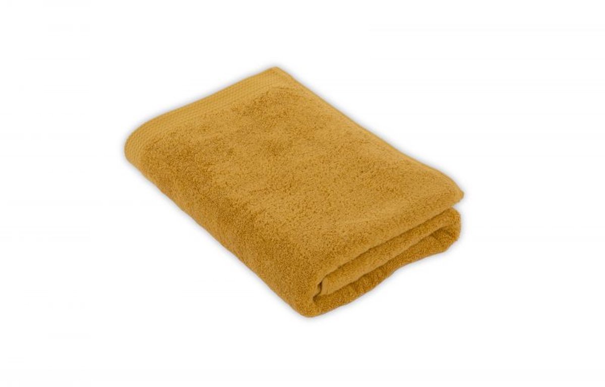 Tiseco Home Studio - Badlaken DELUX - 100% katoen - 550 g/m² - 70x140 cm, geel