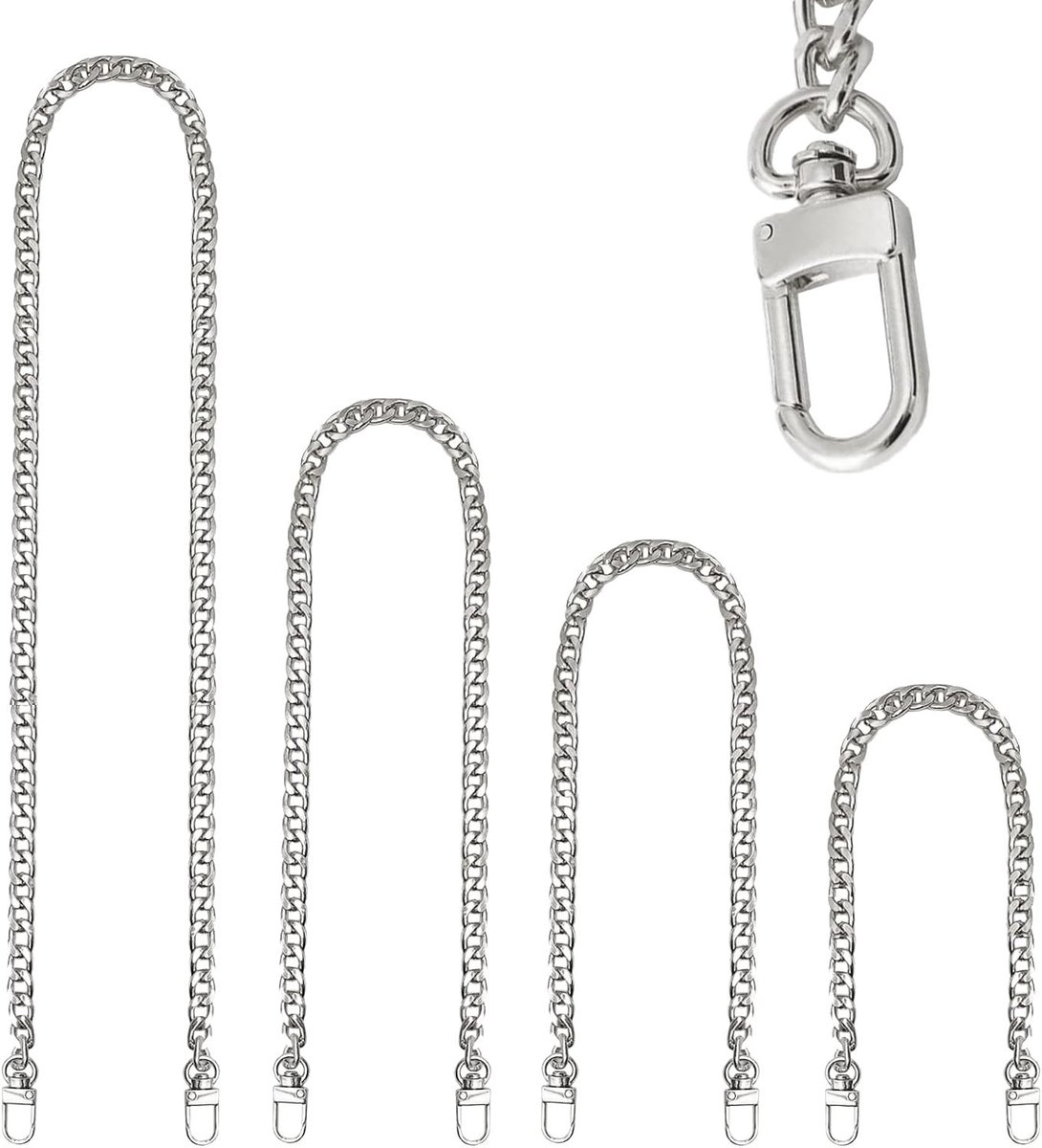 Kettingsling - Zilver - Metalen Handtas Kettingband met Drukknopen - Voor Schoudertassen en Portemonnees