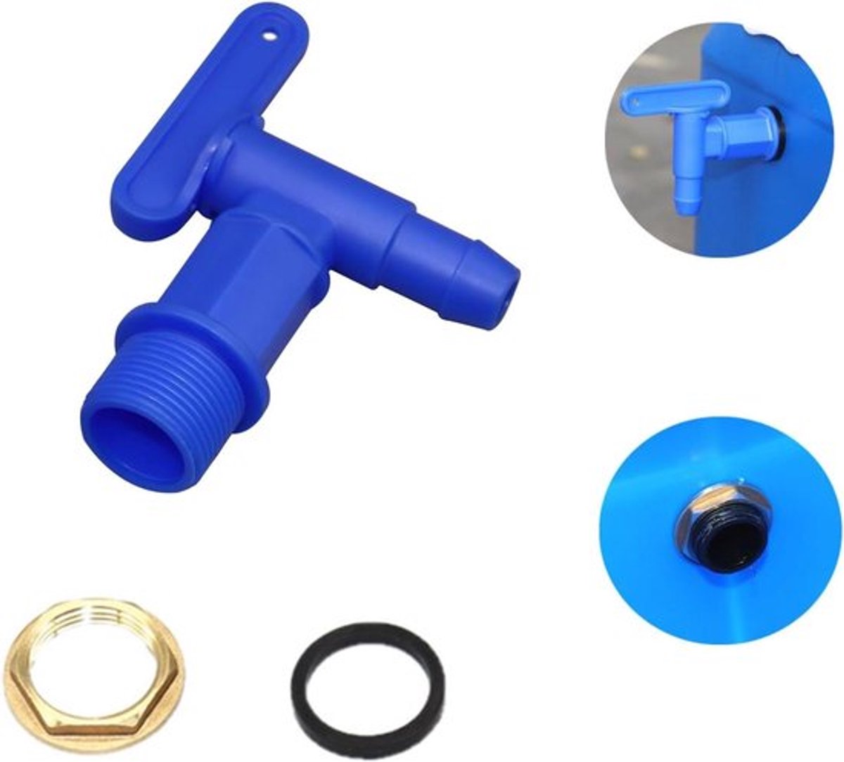 Allecto Plus - Waterkraan 3/4" BSP Plastic Snap Fit voor Regentonnen