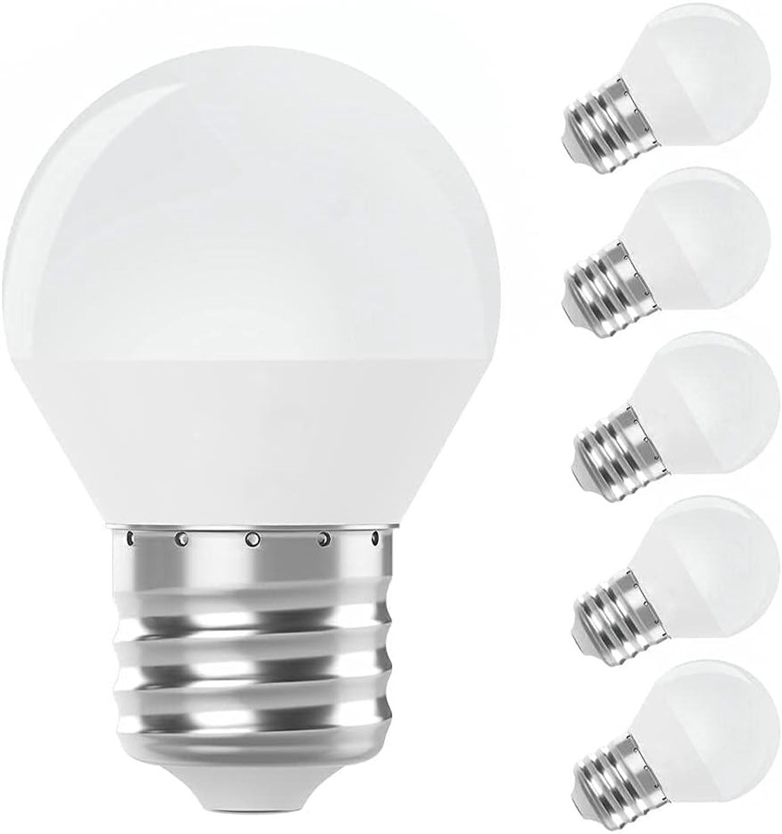 E27 G45 LED Lamp - Wit - 6 W - Energiebesparend met Grote Fitting - Voor Diverse Verlichtingstoepassingen