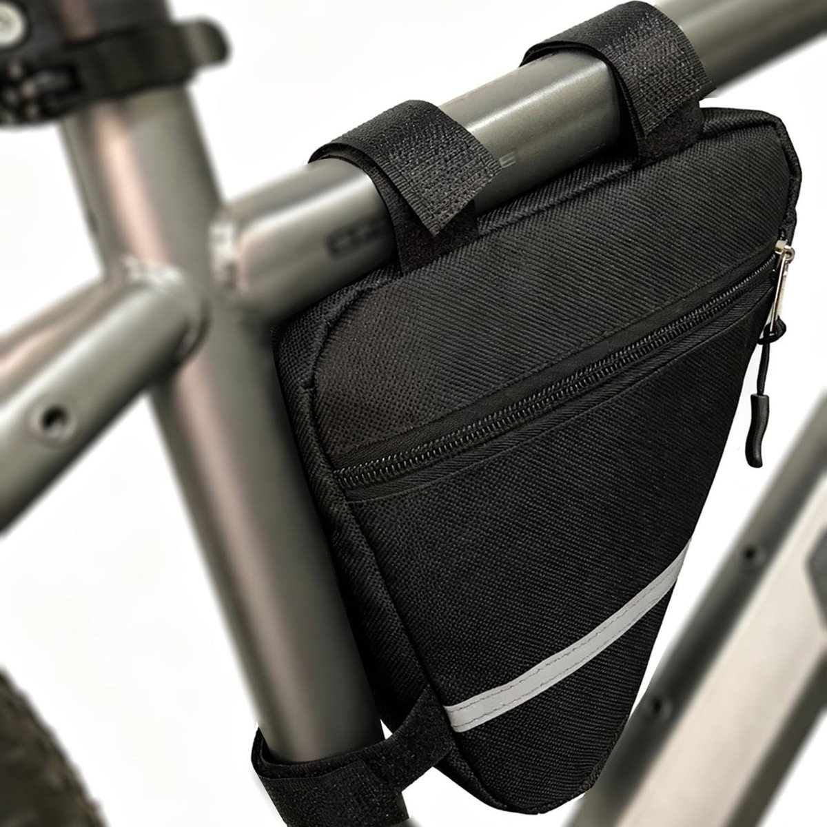 Fiets Voorframe Tas in Zwart - Driehoekige Tas voor Fietsaccessoires en Gereedschap
