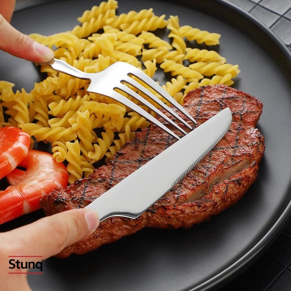 Stunq® 16-delige bestekset RVS - Zilver, vaatwasserbestendig