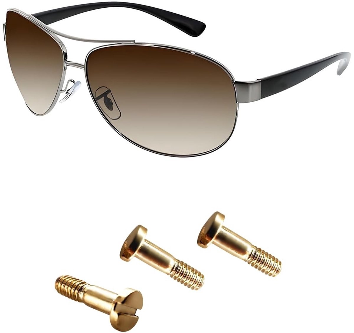 Set van Schroevendraaiers voor het Vervangen van Lensenringen en Schroeven voor Ray-Ban RB3386, RB3379, RB3364 en RB3697 - Geschikt voor Gouden Lensenringen en Accessoires