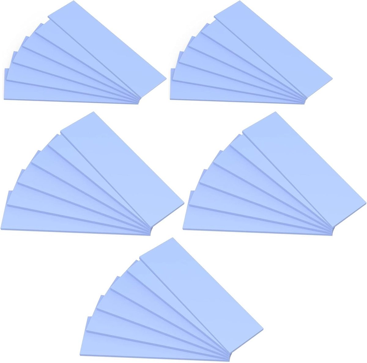 Thermische Pad Set van 30 Stuks, Siliconen Warmtegeleiding Pads voor CPU, 67 x 20mm, Dikte 0.5/1/1.5/2/3mm, Ideaal voor Koeling en Verbeterde Prestaties
