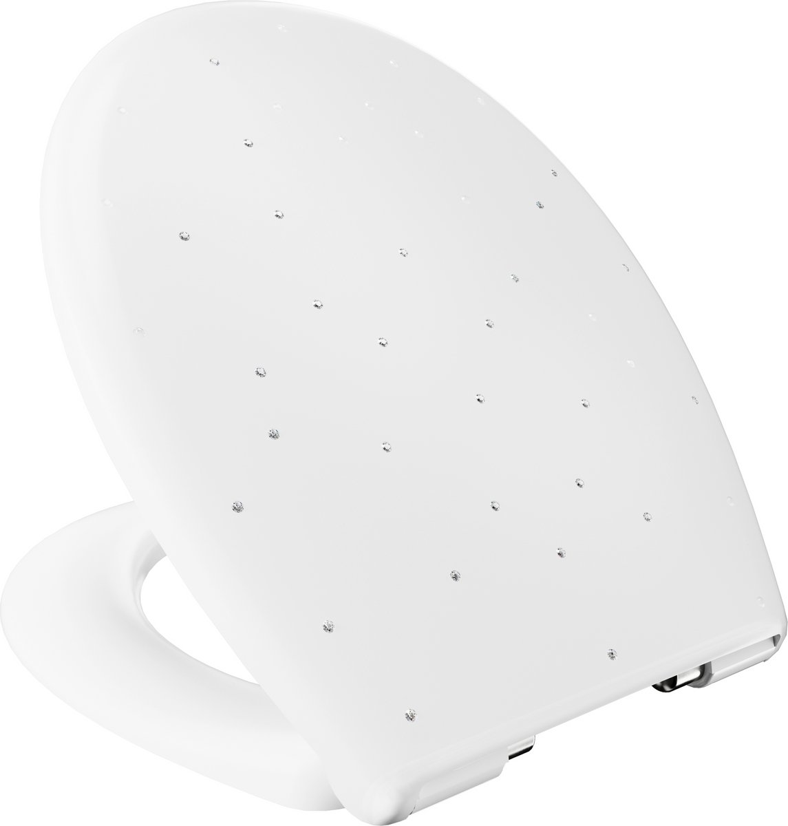 Luvett S100 - WC-bril - Glitter - Dubbele Softclose - Afneembaar - 3 Montagevarianten - Duroplast