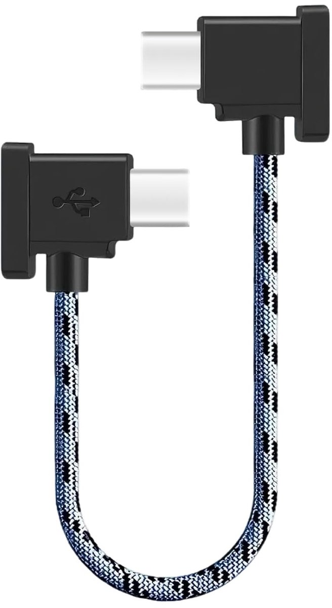 USB-C naar USB-C OTG Kabel voor DJI Mavic Drones en Osmo | 15cm | Geschikt voor iPhone, Galaxy en iPad | Perfect voor Remote Control en Dataoverdracht
