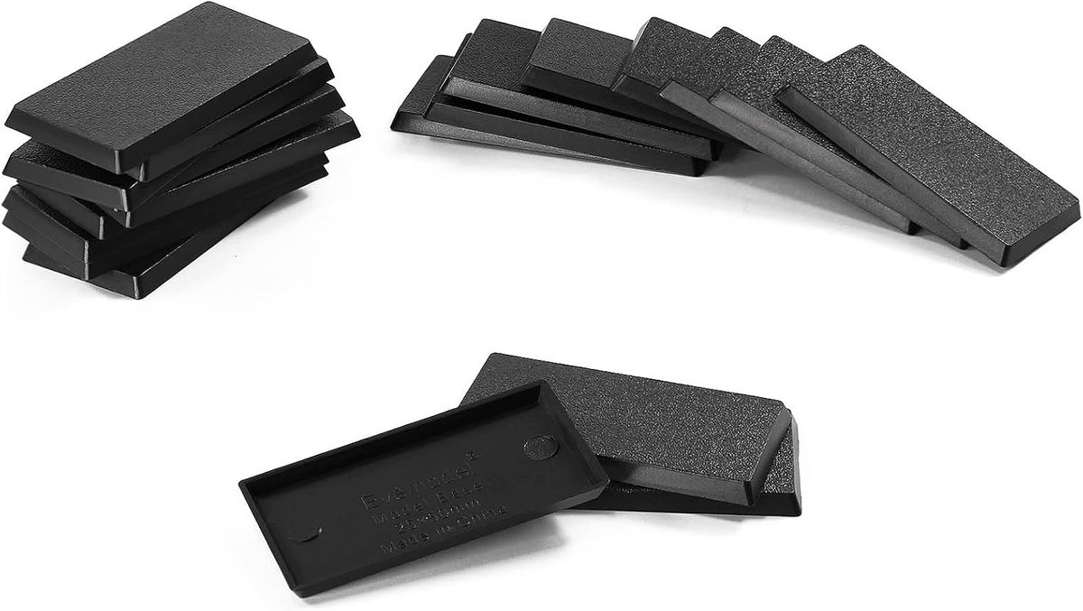 Rechthoekige Basis Platen van Kunststof voor Figuren of Miniaturen voor Oorlogsspellen (20 stuks 25*50mm) - Ideaal voor Tafel Decoratie en Spelaccessoires