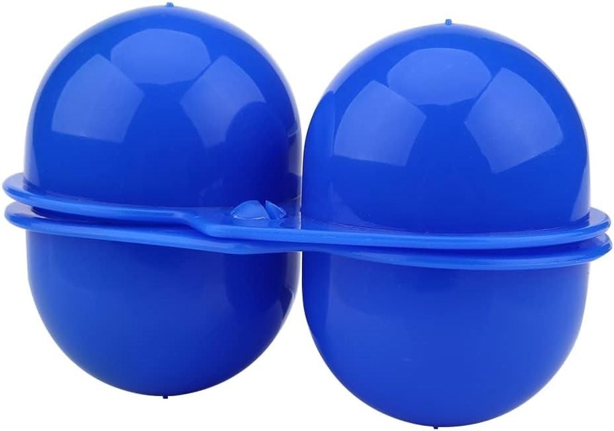 Set van 2 Draagbare Eieren Dozen voor Keuken, Kamperen en Picknicken - Blauw, Ideaal voor Reis en Opslag