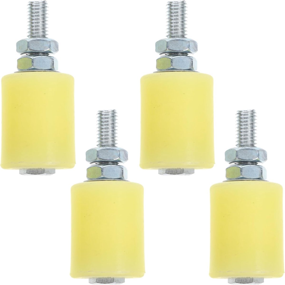 4 Stuks Elektrische Deur Pulley, Accessoires voor Schuifpoort met Gidswielen en Rollen van Geel Nylon, Duurzaam en Betrouwbaar