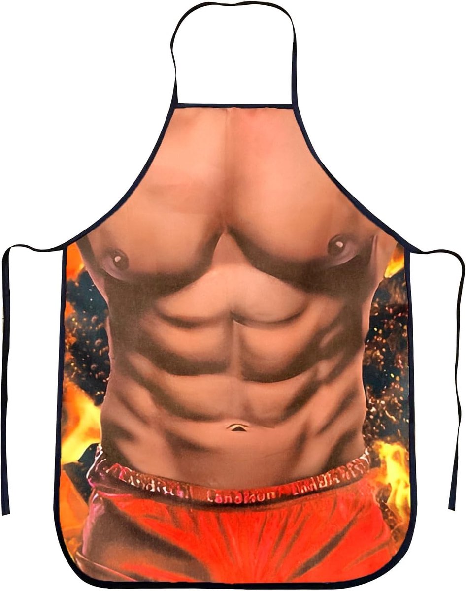 Grappige Schort voor Mannen, Modern Keukenschort voor Koken, Barbecue en Feesten - Perfect Cadeau voor Volwassenen
