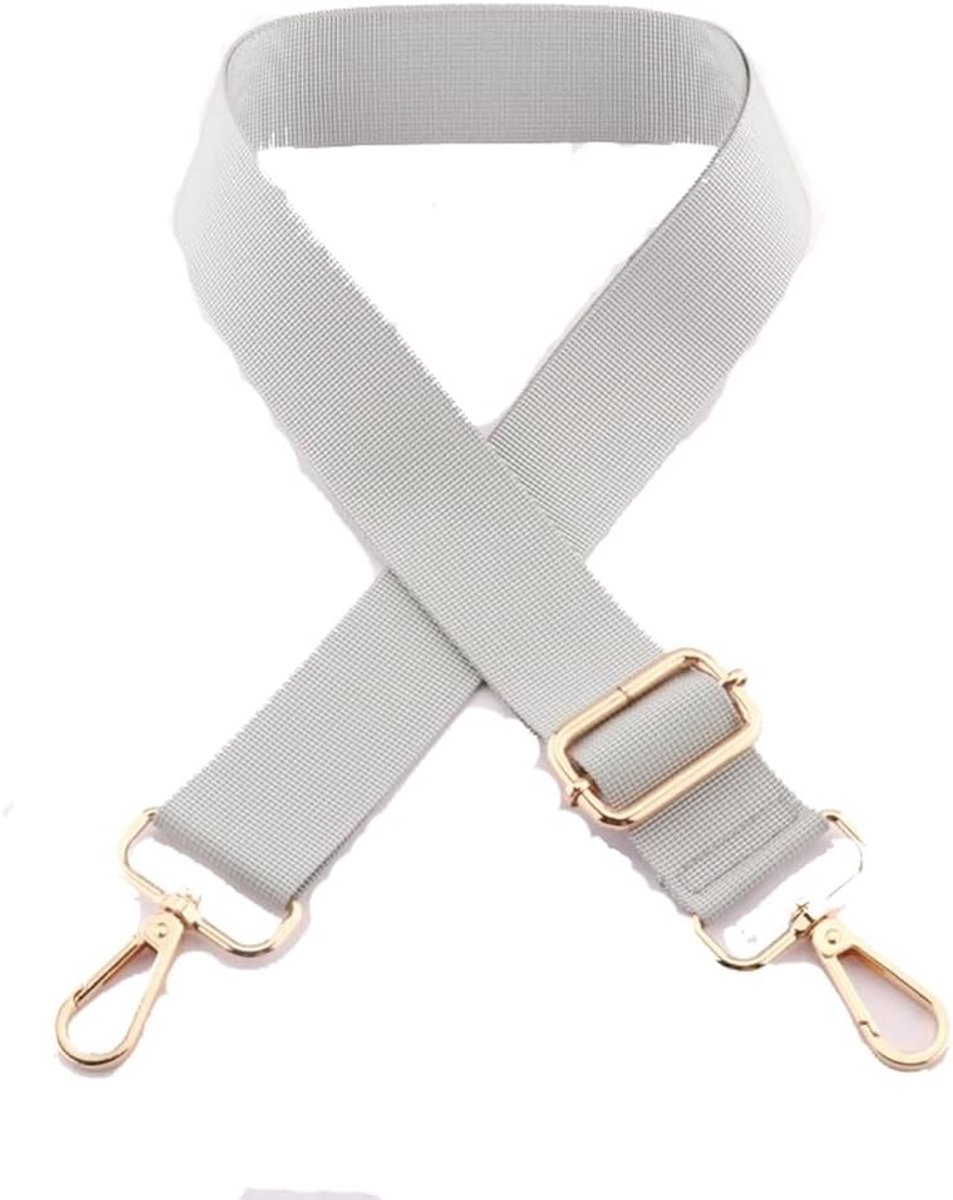 Verstelbare schouderband voor handtassen en bagage, universele tasriem van 75-145 cm, grijs, ideaal voor DIY en comfort
