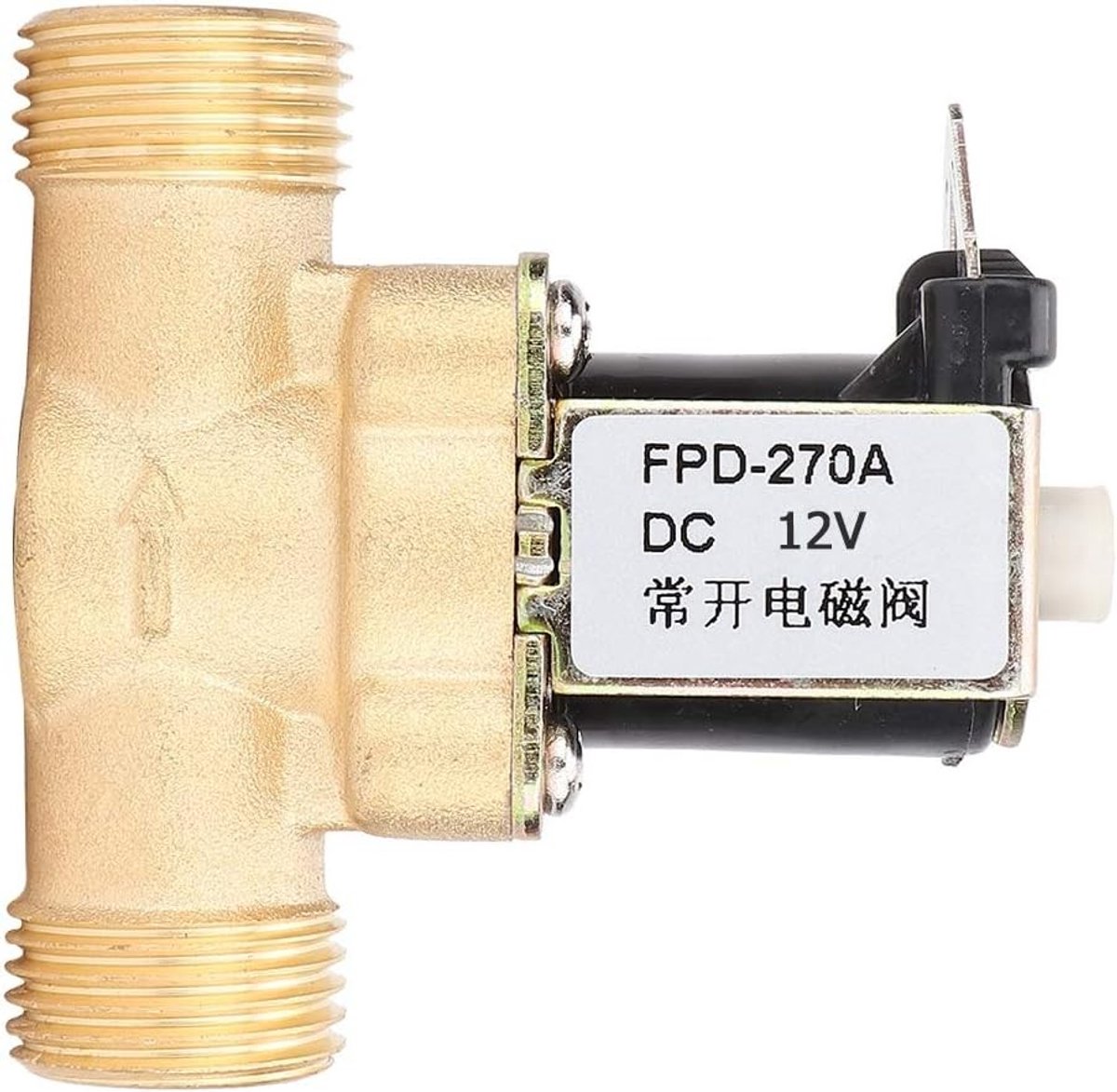 Elektrische Solenoïde Ventiel G1/2 voor Water, Gas en Olie - Normaal Open - DC 12V/24V - Duurzaam Messing Ontwerp voor Betrouwbare Watertoevoer