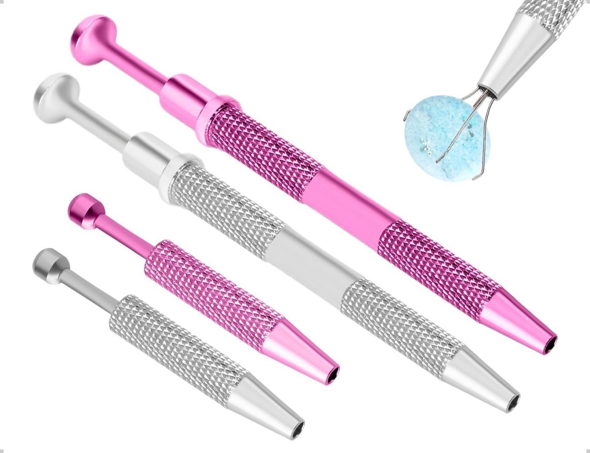4-delige Pincet Set voor het Verwijderen van Ballen, Grip Tools met 4 Klauwen voor Diamanten, Kralen en Horloges