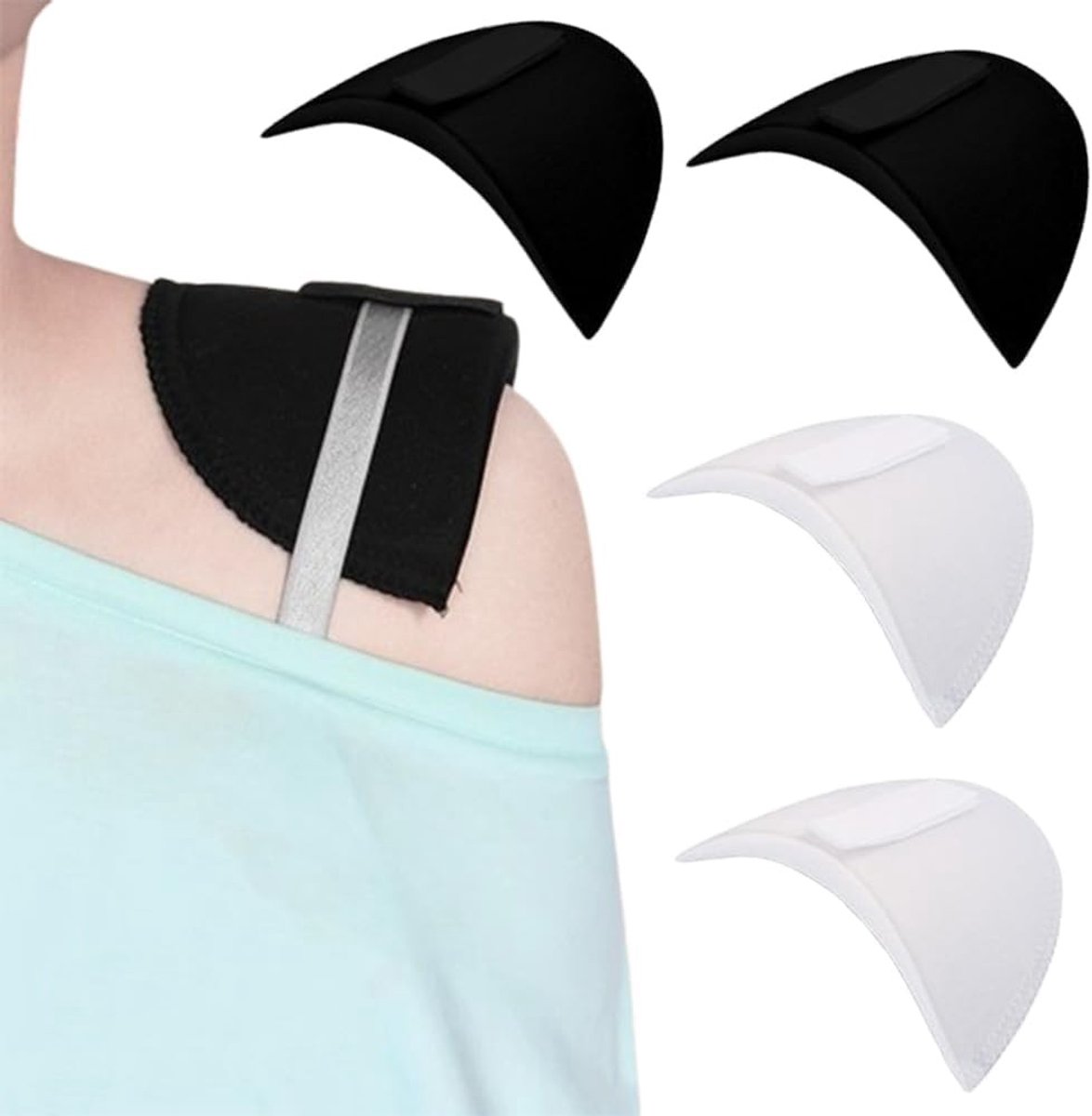 Herbruikbare schouderbanden in wit en zwart, perfect voor kleding en vesten, ideaal voor modeaccessoires en DIY-projecten, veelzijdige schouderriemen voor elke gelegenheid