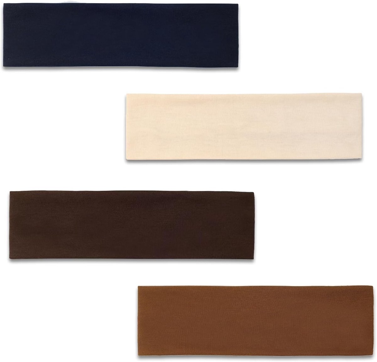 Set van 4 Elastische Haarbanden voor Dames - Ideaal voor Yoga, Fitness, Hardlopen en Dagelijks Gebruik, Zweetabsorberend en Antislip voor Haarstyling