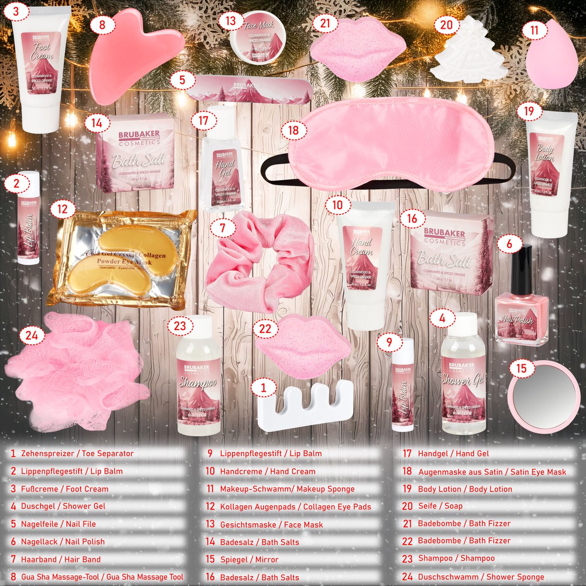 BRUBAKER XXL Beauty Adventskalender 2026 - Roze - 24 verrassingen – foto 4