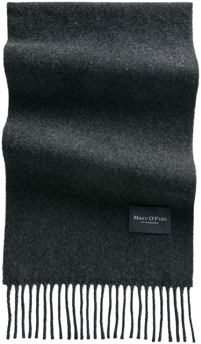 Marc O'Polo sjaal Woven Scarf Dark Grey Melange donkergrijs
