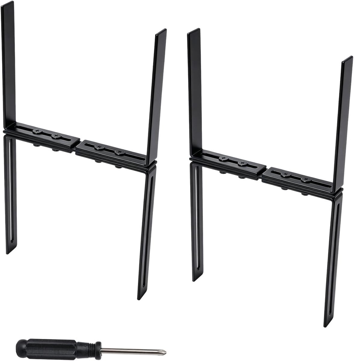 Set van 2 bloembakhouders - H-standaard voor balkon - corrosiebestendige coating - installatie zonder boren - ShopVlot
