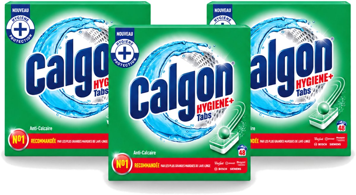 3 x Calgon - Wasmachinereiniger - Tegen Kalkaanslag - 48 Tabletten - Voordeelverpakking - 3 stuks