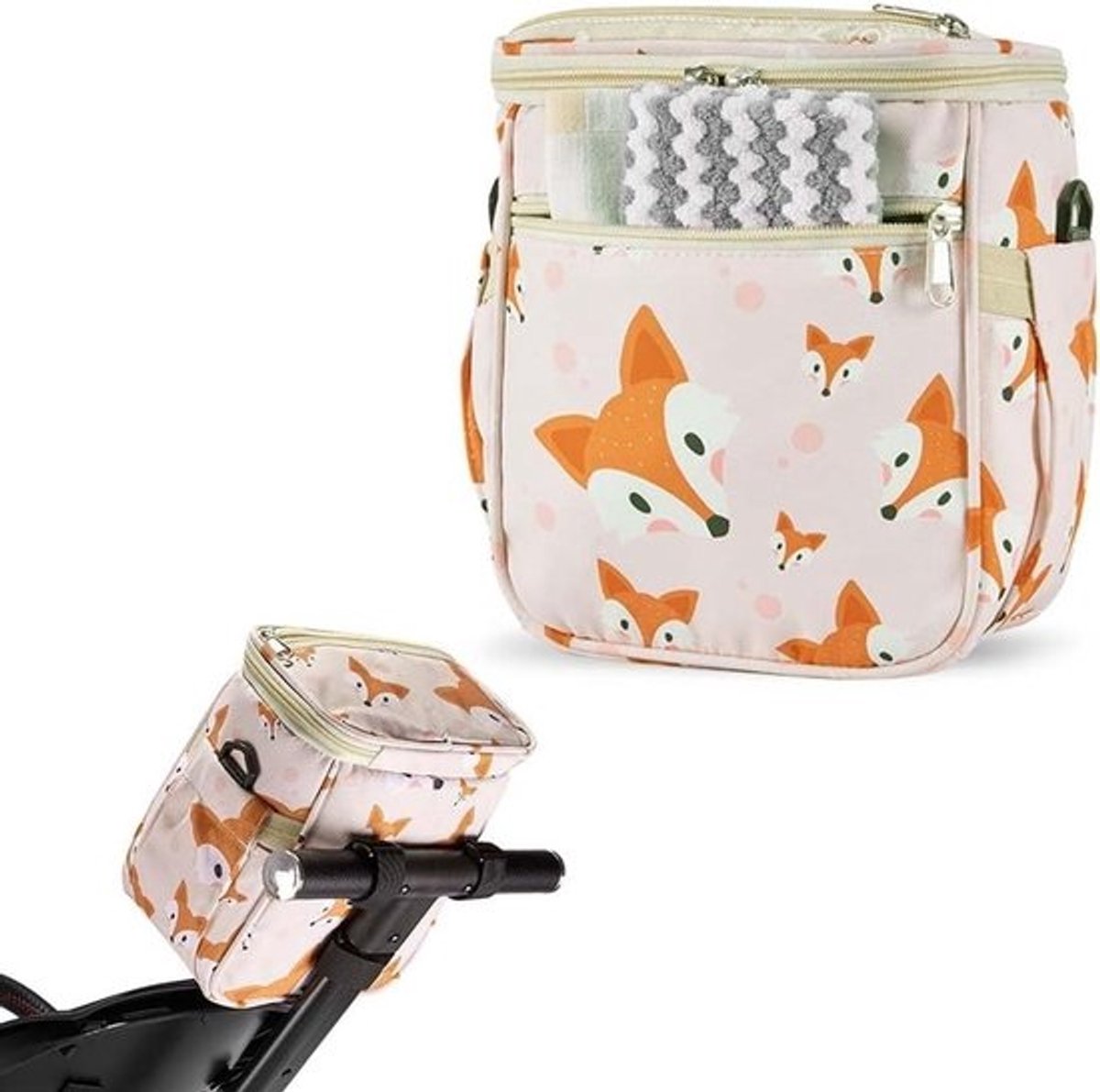 Stuurtas voor kinderen - Fietsmand voor - Fietsen en wandelen - Waterdicht Oxford-materiaal - 21 x 18 x 12 cm