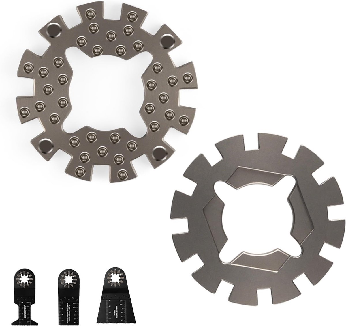 Universele Adapter voor Oscillerende Zaagbladen - 2 Stuks, Geschikt voor Cirkelzaagbladen en Star-Lock, Compatibel met Multimaster Zaagbladen van Diverse Merken