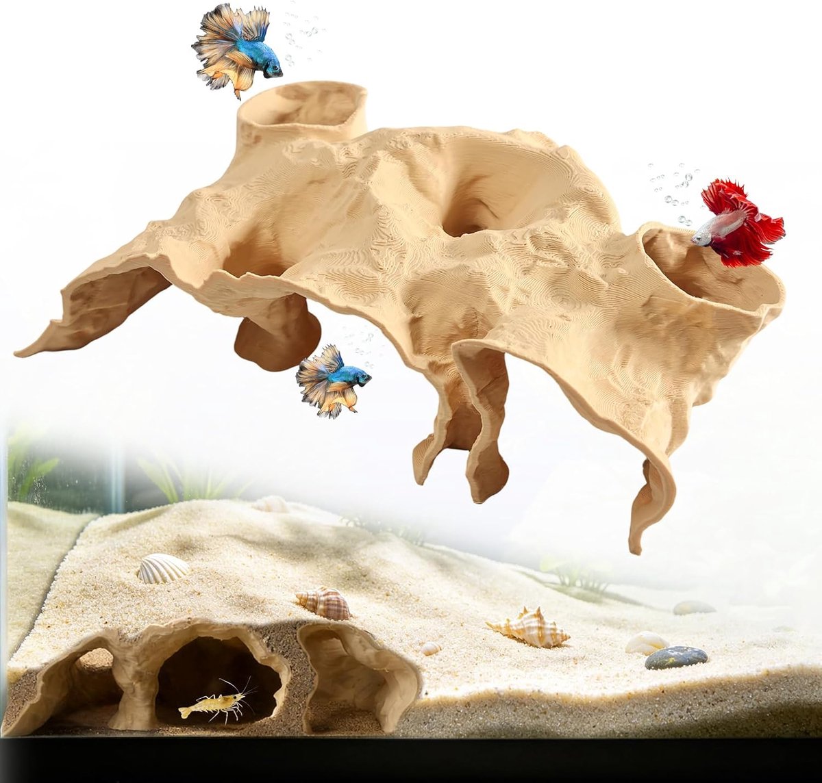 Aquarium Underground Tunnels, Aquarium Cave, Fish Shrimp Hiding Place, Underground Tunnel Cave for Aquarium Decoration - ShopVlot
