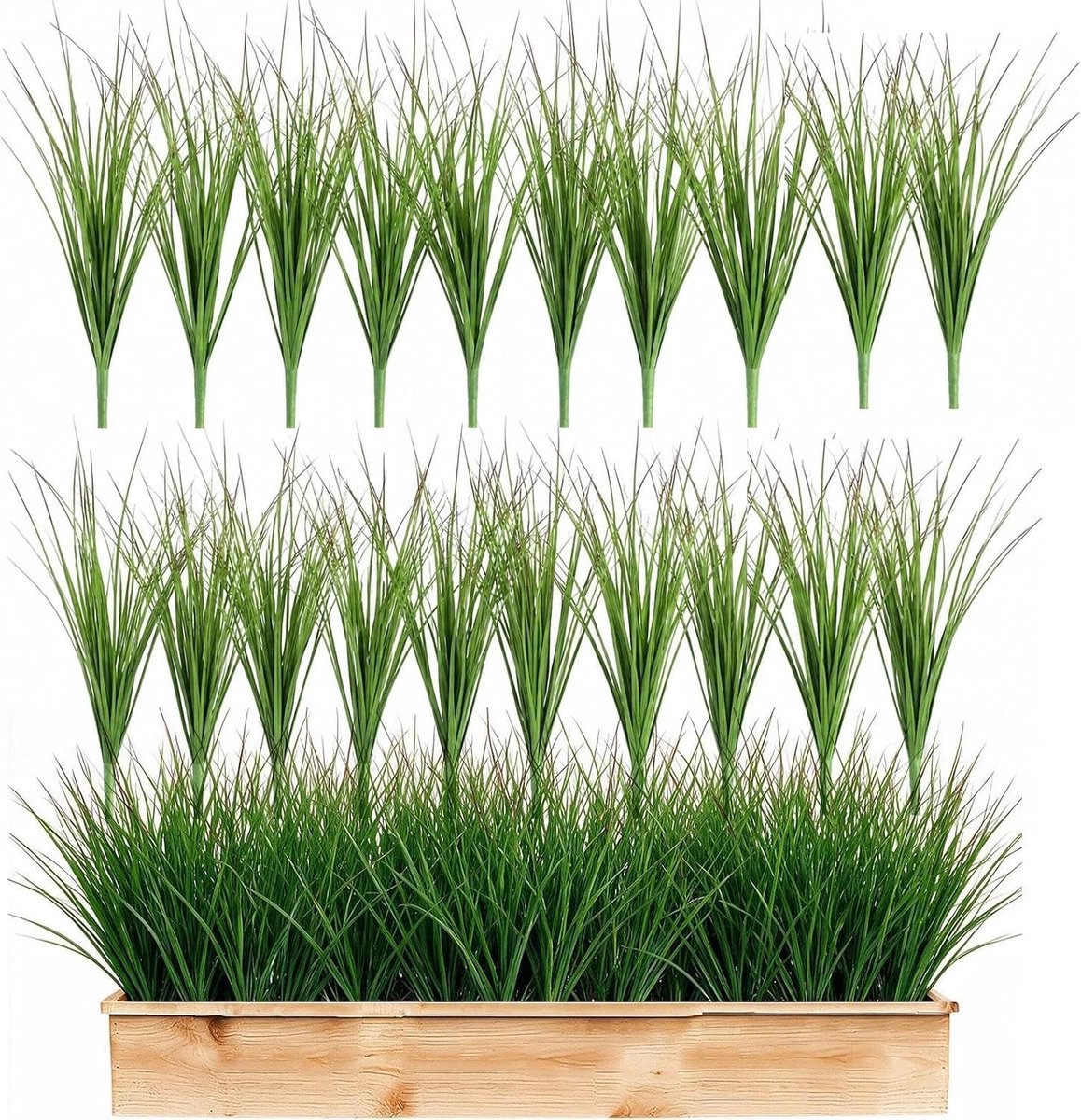 40 bundels weerbestendig kunstgras van 51 cm voor tuin en balkon, ideaal voor decoratie en onderhoudsgemak