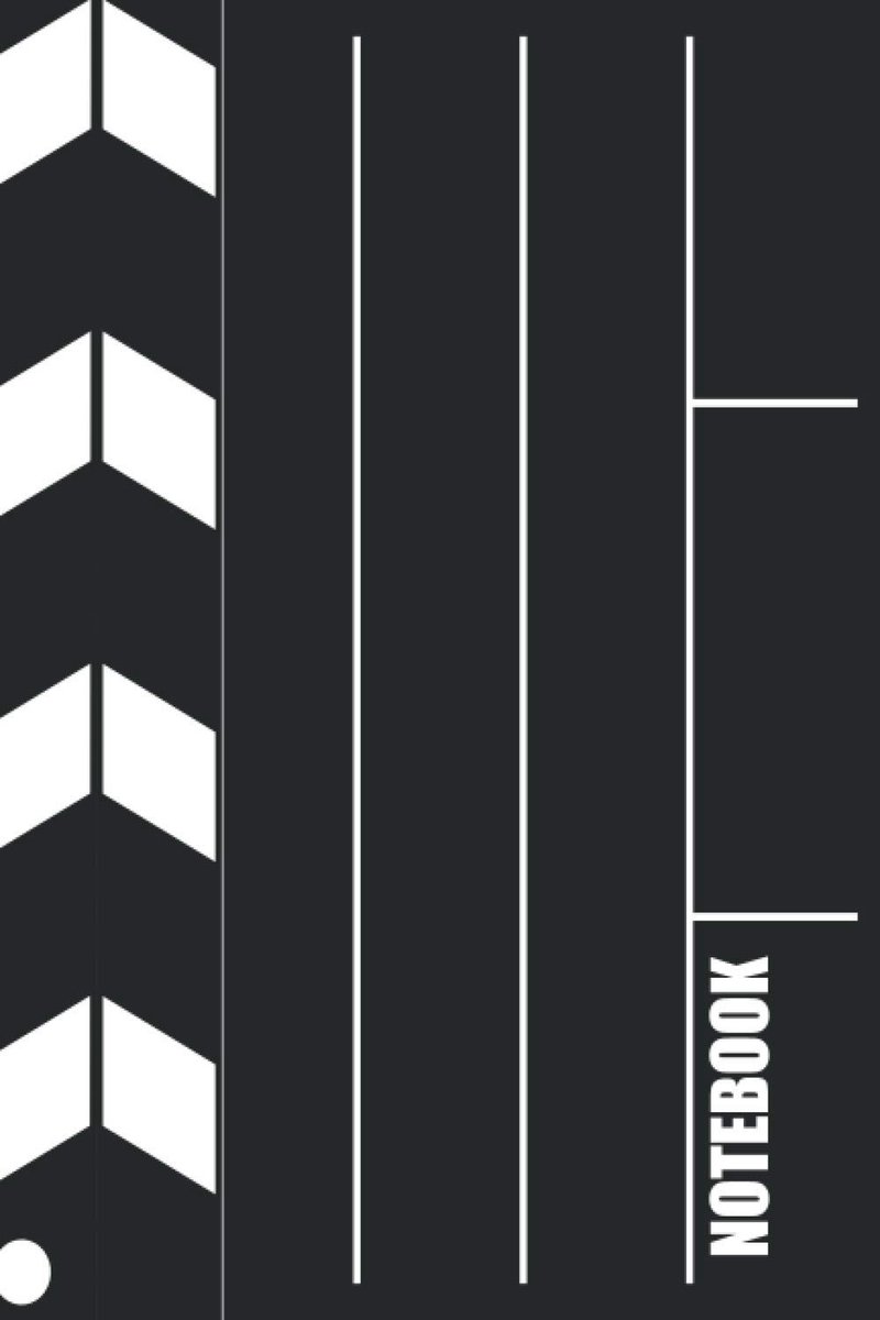 Notitieboek Filmklapper - 120 Blanco Lijnen - Creatief Journal - Perfect voor Filmliefhebbers - ShopVlot