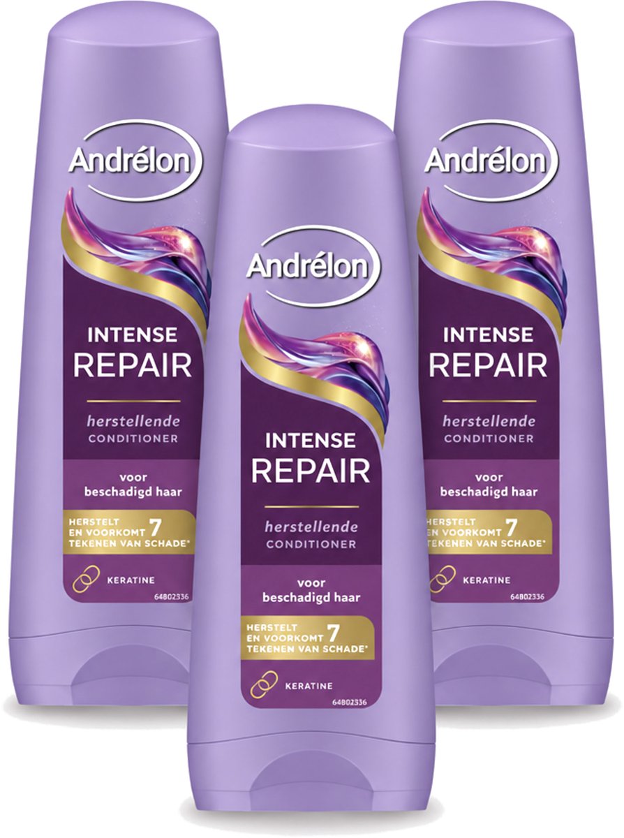 3 x Andrélon – Conditioner – Intense Repair – 200 ml - Voordeelverpakking - 3 stuks