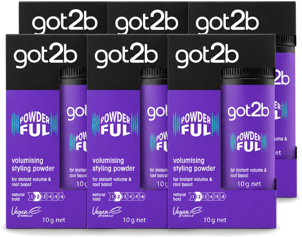 6 x Got2B - Stylingpoeder - Powderful - 10 g - Voordeelverpakking - 6 stuks