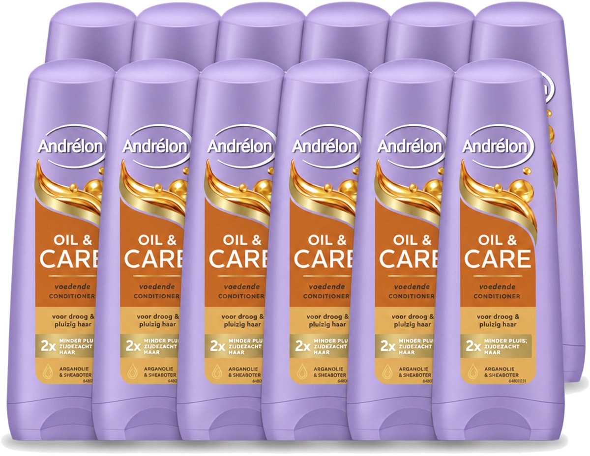 12 x Andrélon – Conditioner – Oil & Care – 200 ml - Voordeelverpakking - 12 stuks