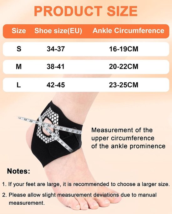 Ultra Dun En Ademend Enkelsteun - Verstelbare Anti-slip Bandage Voor Sport, Hardlopen, Voetbal & Fitness - Geschikt Voor Mannen & Vrouwen - Maat M — afbeelding 3