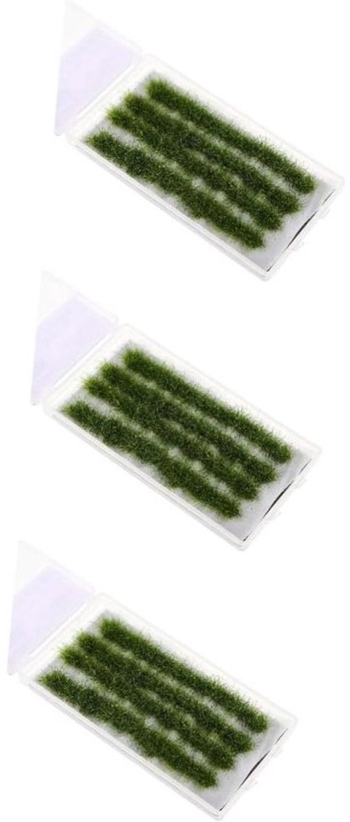 Kunstgras voor miniaturen - Dioramagrass - Voor landschapsbouw - Realistische textuur - 3 dozen - Groen